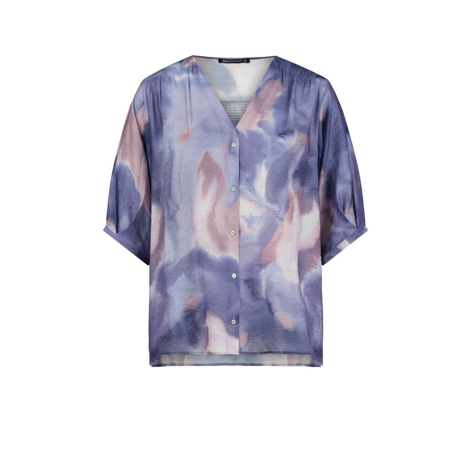 Expresso geweven blouse met grafische print paars