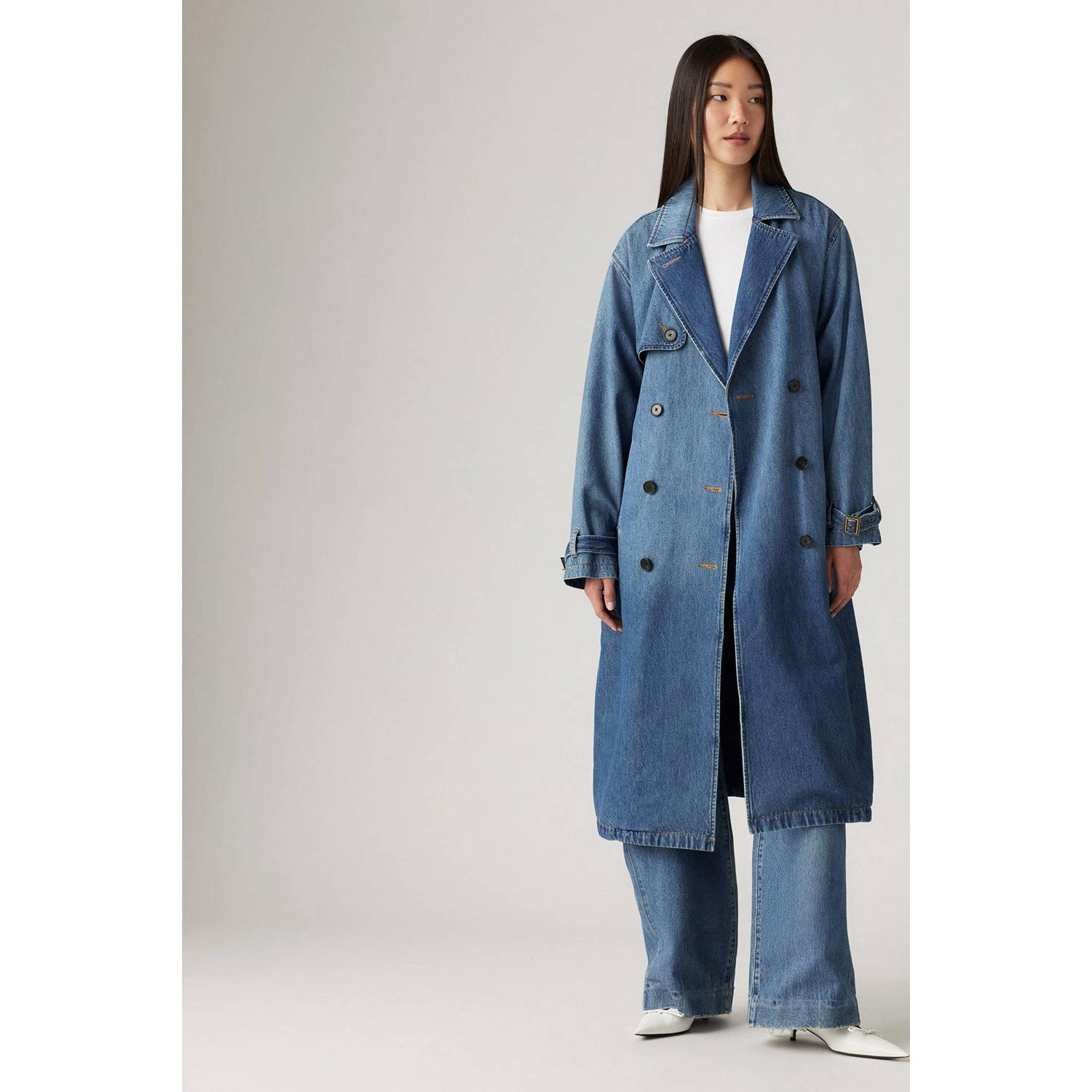 Levi's Jeanstrenchcoat met tailleriem model 'SPADE'