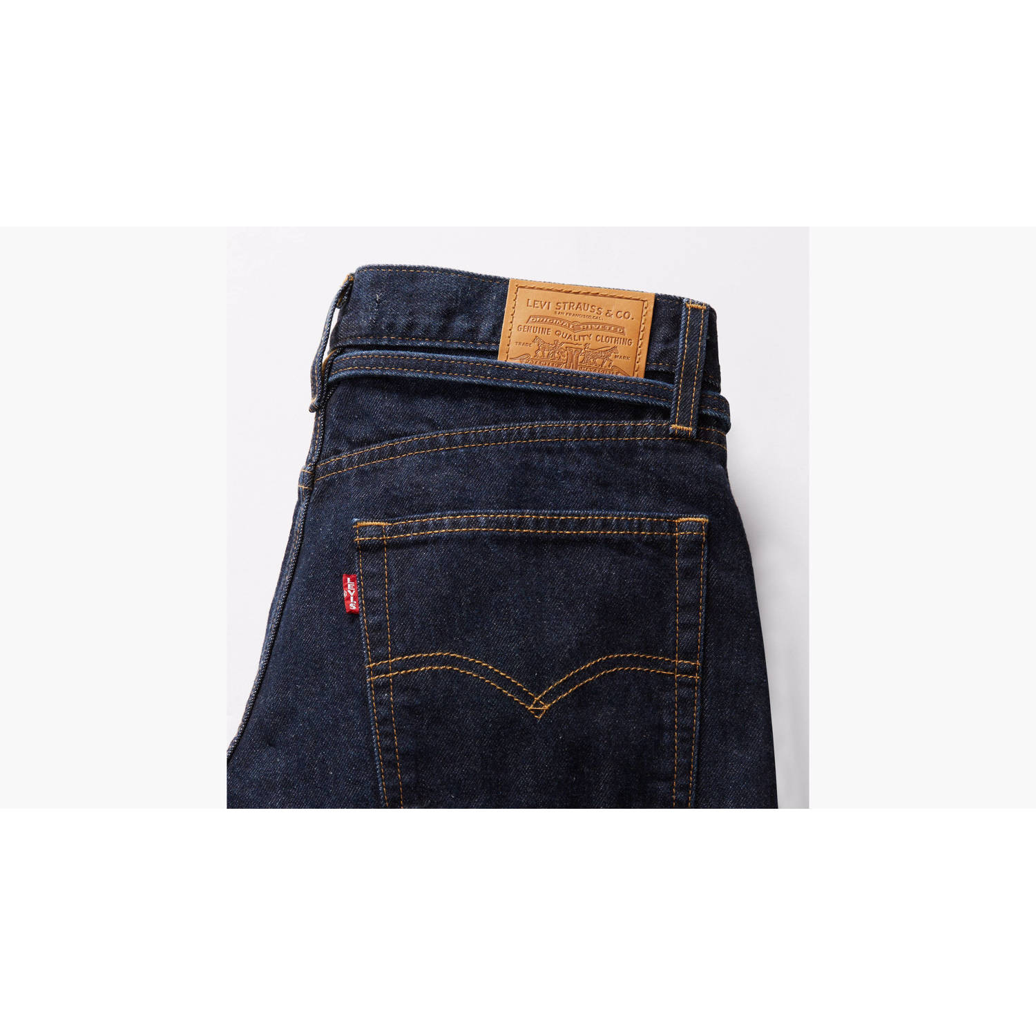 Levi's high waist wide leg jeans dark blue denim
