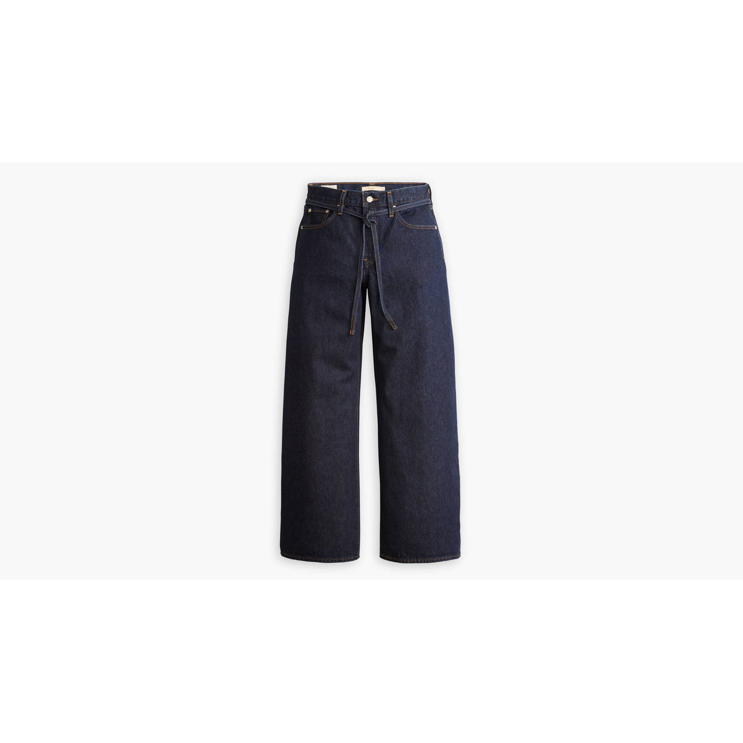 Levi's high waist wide leg jeans dark blue denim