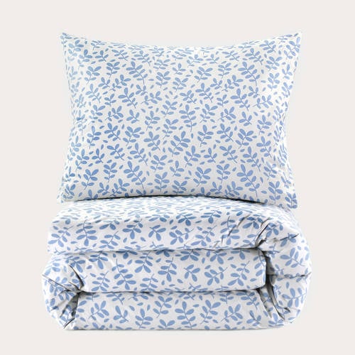 NOUS Living katoenen dekbedovertrek 1 persoons (140x220 cm) - Blauw