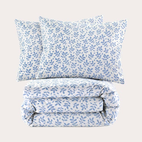 NOUS Living katoenen dekbedovertrek lits-jumeaux (240x220 cm) - Blauw