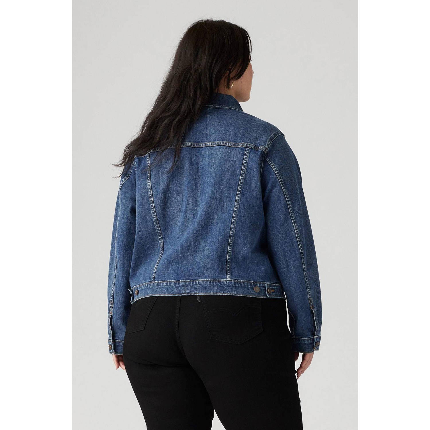 Levi's Plus spijkerjasje medium blue denim