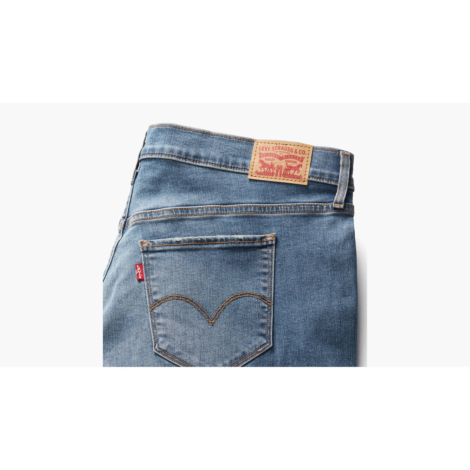 Levi's Plus high waist bootcut jeans light blue denim