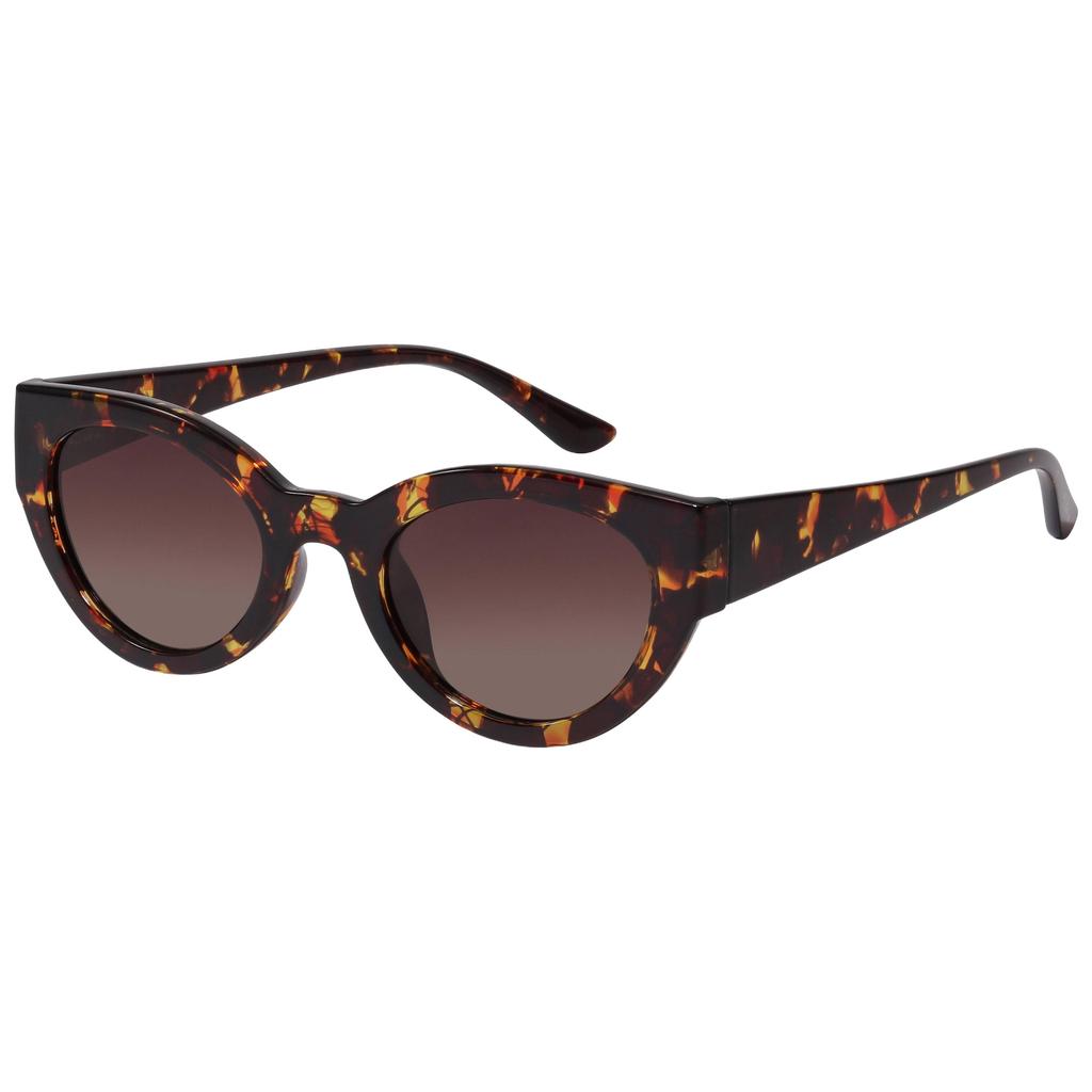 PILGRIM zonnebril Juna met tortoise print bruin