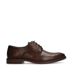 leren veterschoenen donkerbruin