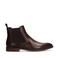 Manfield leren chelseaboots donkerbruin