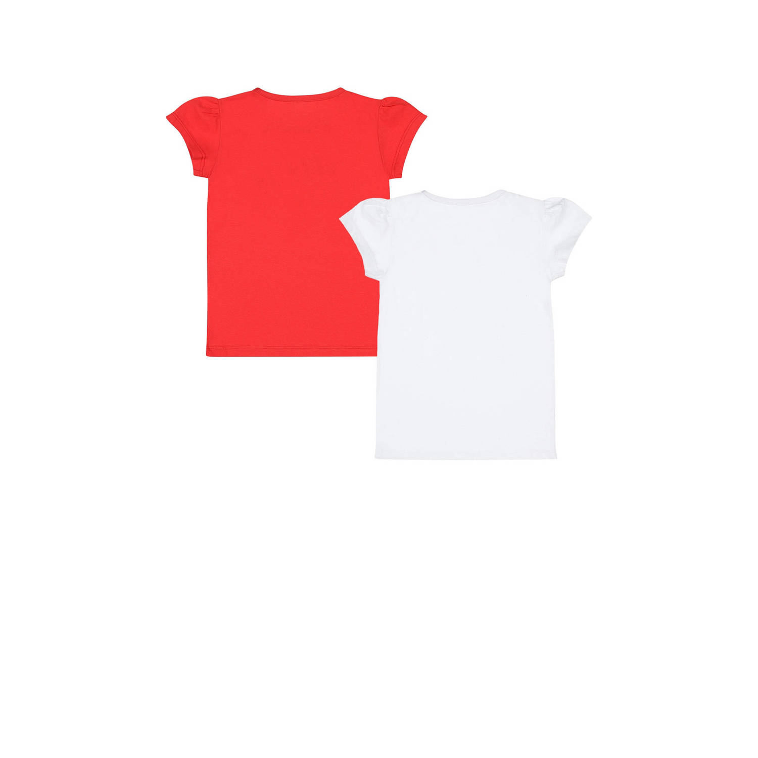 Dirkje T-shirt set van 2 rood wit
