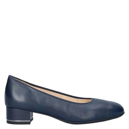 Ara Graz leren pumps met lage hak donkerblauw afbeelding