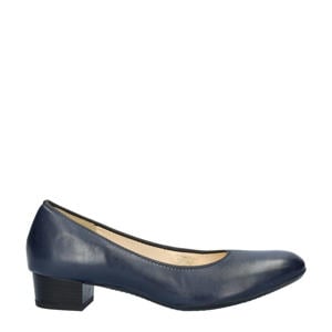 Milano leren pumps donkerblauw