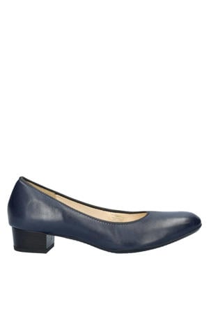 Milano leren pumps donkerblauw
