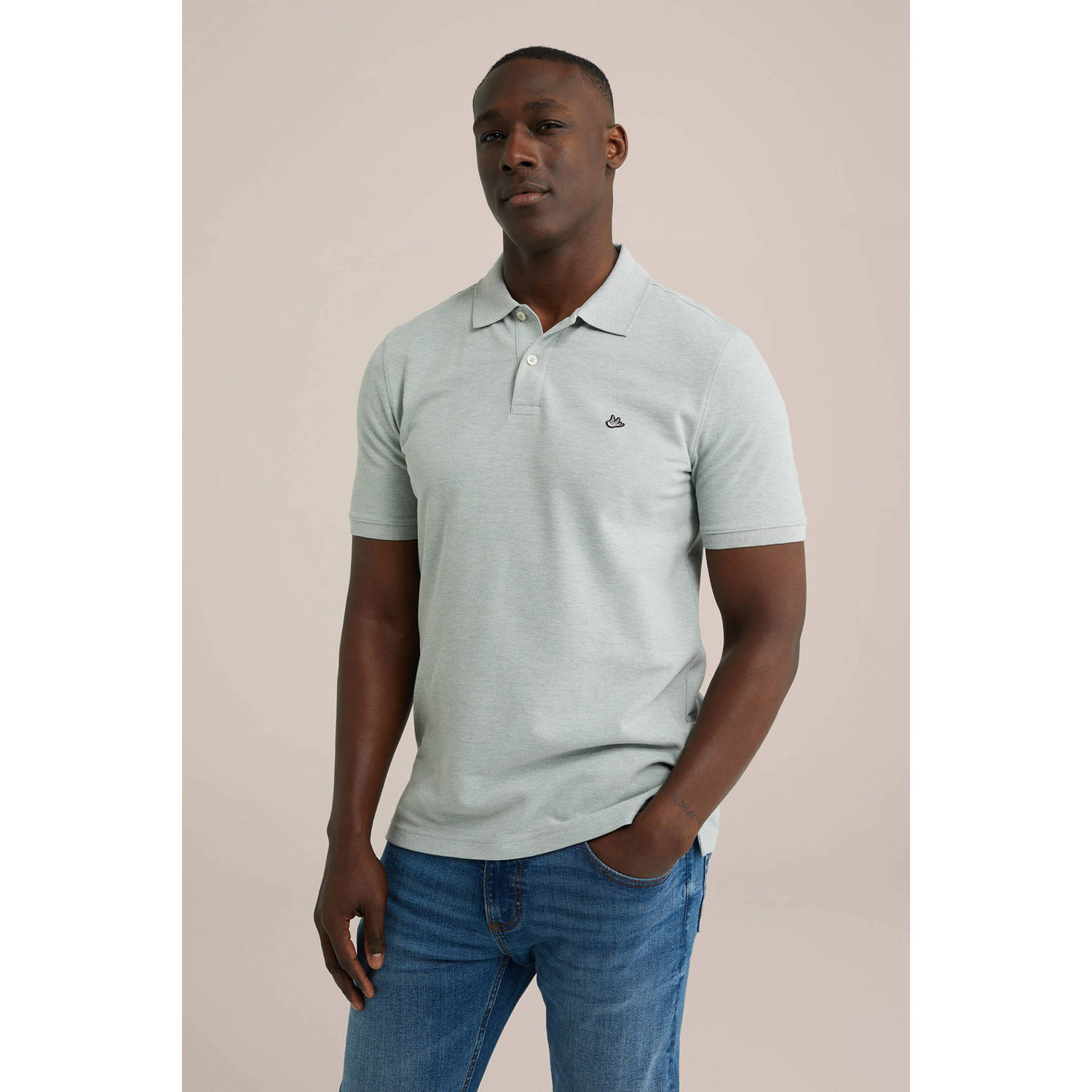 WE Fashion WE Fundamentals polo lichtgroen