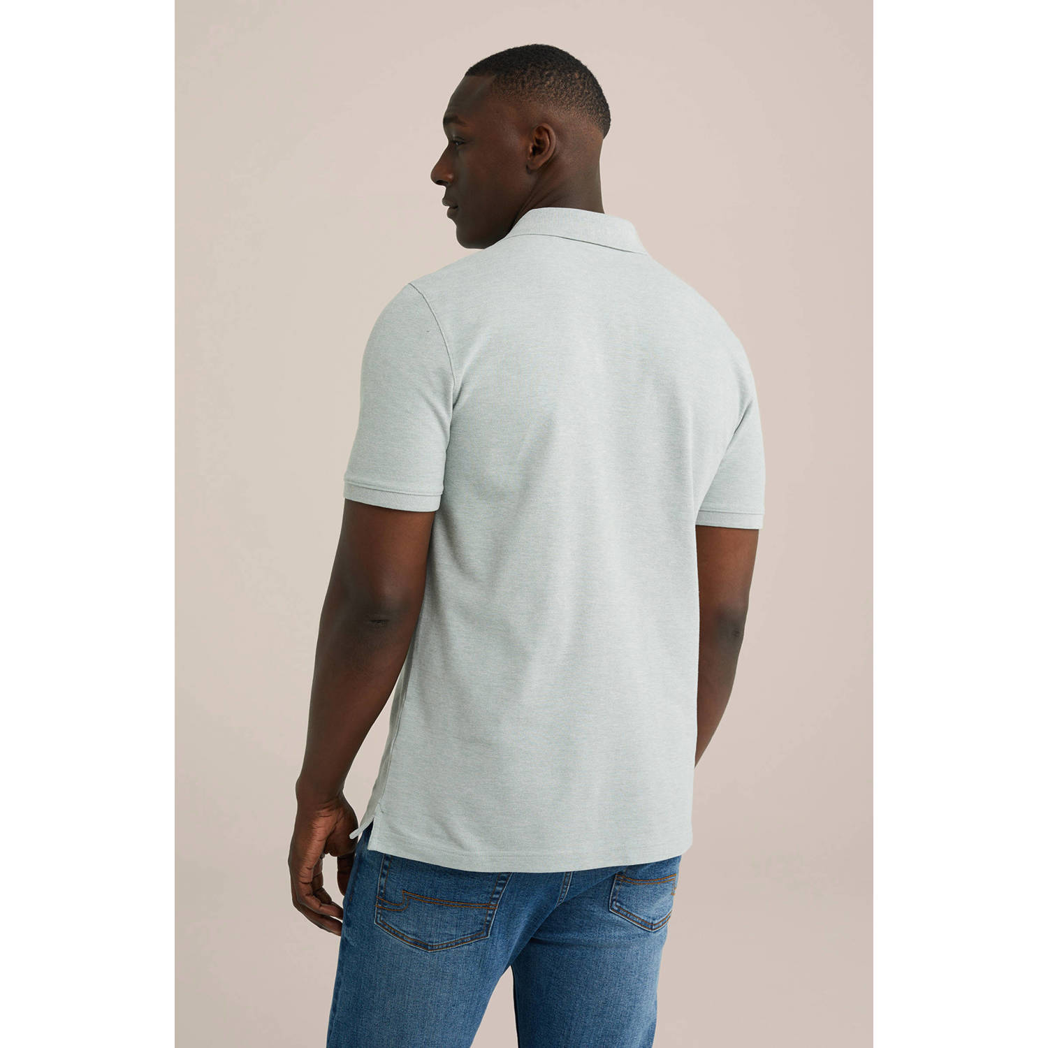 WE Fashion WE Fundamentals polo lichtgroen