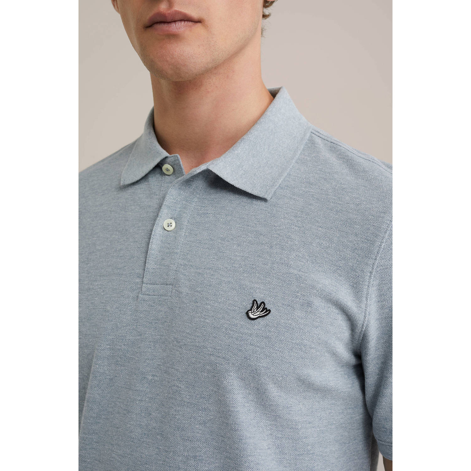 WE Fashion WE Fundamentals polo lichtblauw