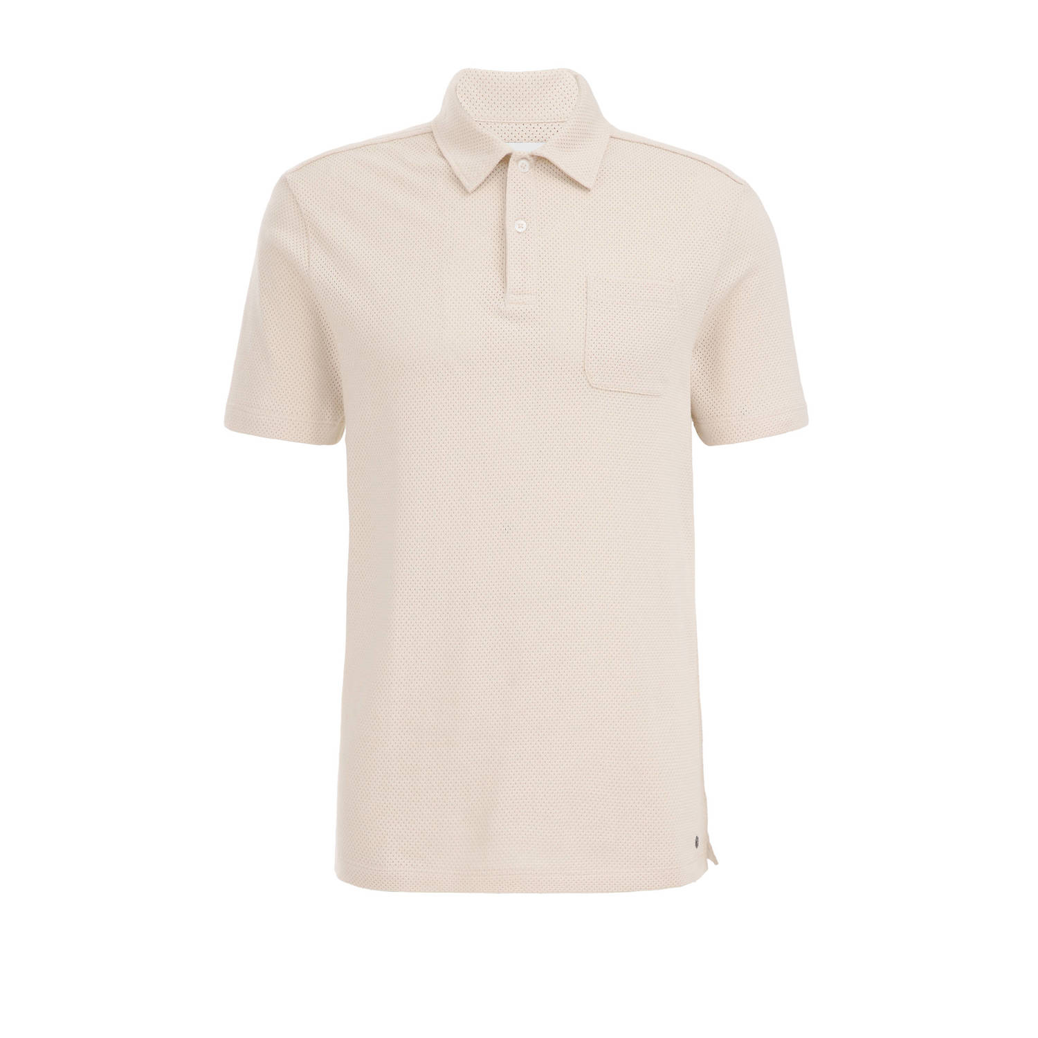 WE Fashion fijngebreide polo new ivory