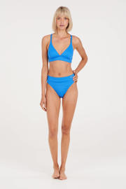 thumbnail: Protest voorgevormde triangel bikinitop MIXTUNE met ribstructuur blauw