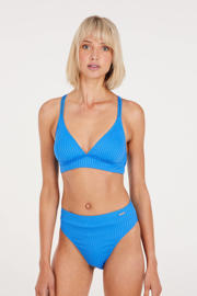 thumbnail: Protest voorgevormde triangel bikinitop MIXTUNE met ribstructuur blauw