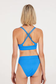 thumbnail: Protest voorgevormde triangel bikinitop MIXTUNE met ribstructuur blauw