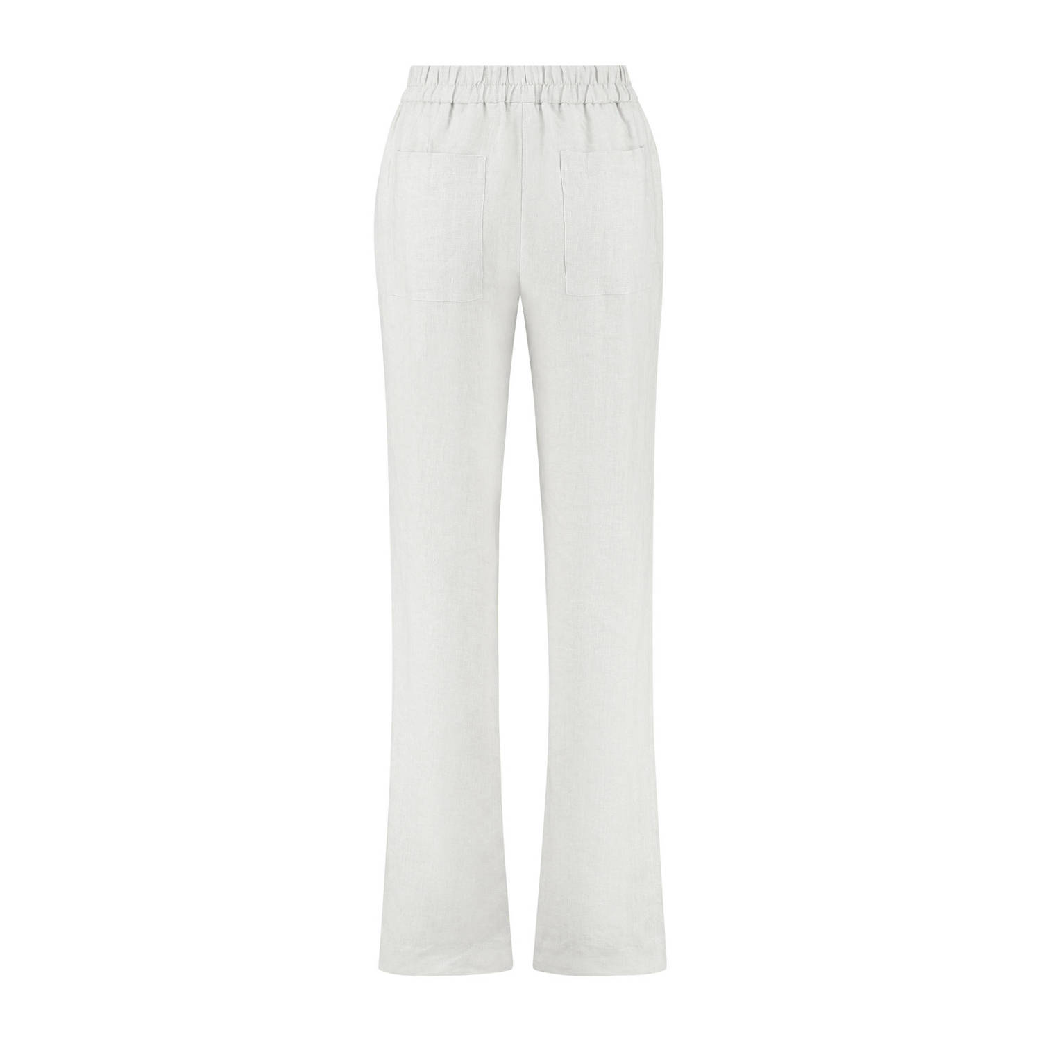Claudia Sträter wide leg linnen broek wit