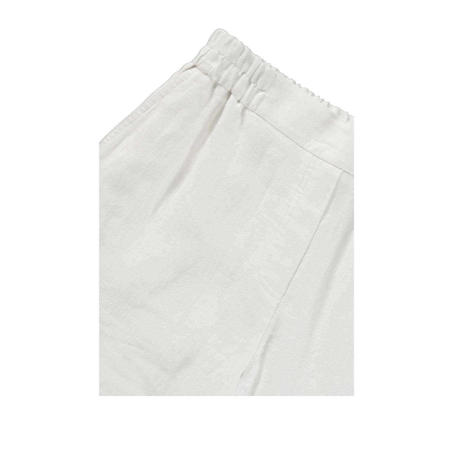 Claudia Sträter wide leg linnen broek wit