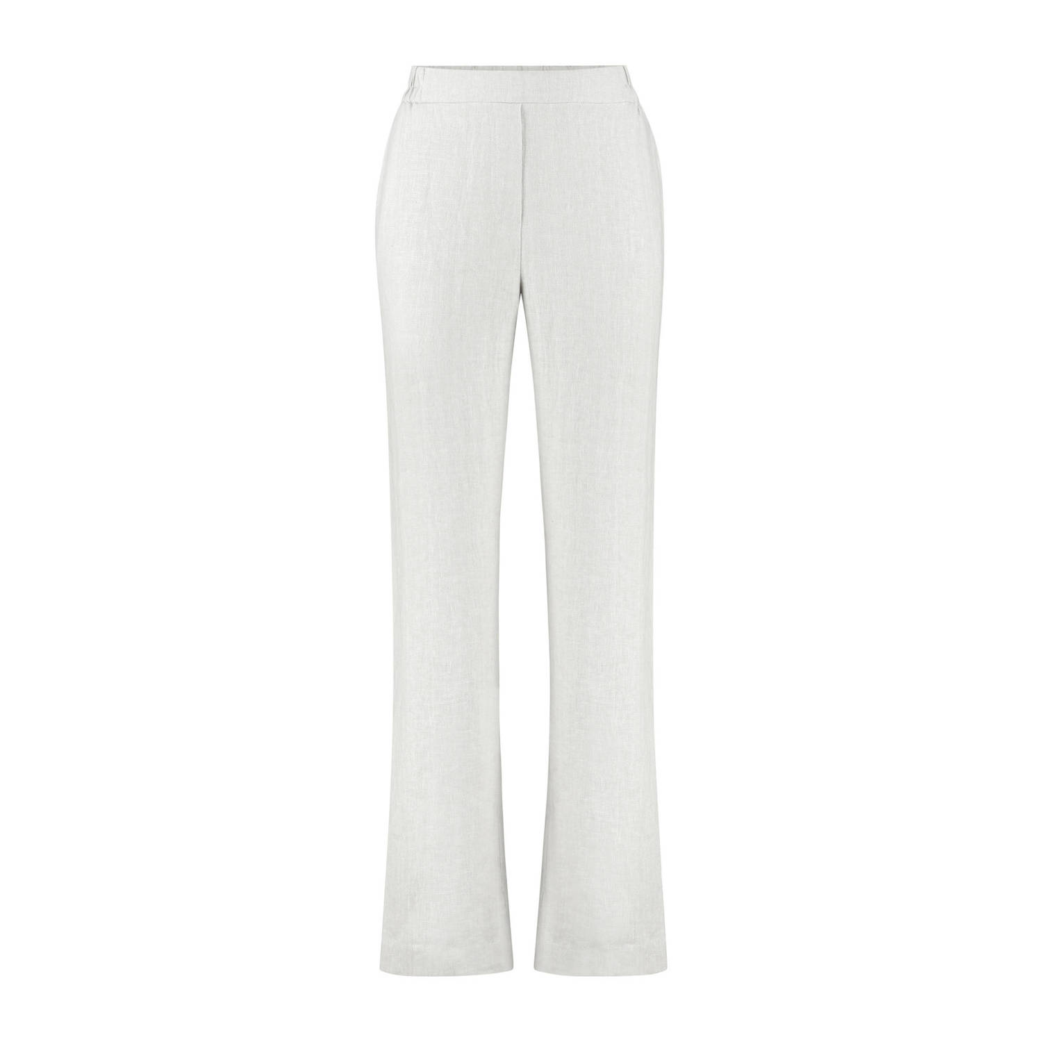 Claudia Sträter wide leg linnen broek wit