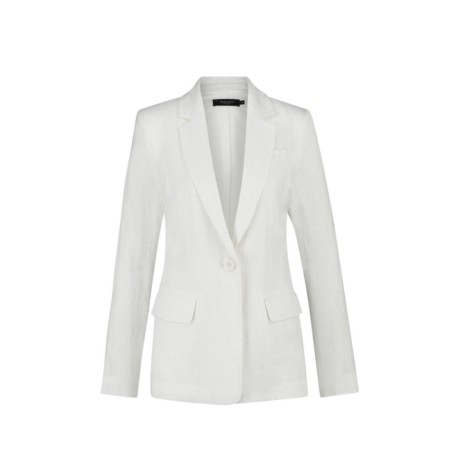 Claudia Sträter rechtvallende blazer CS24-15519 wit