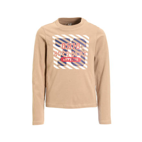 anytime longsleeve met printopdruk zand afbeelding