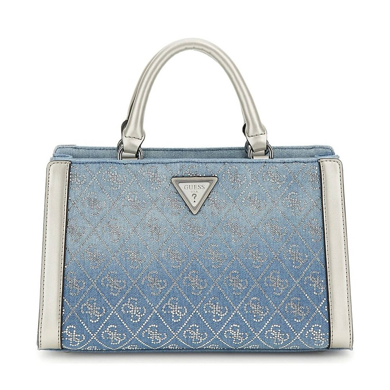 GUESS denim handtas Dili met strass blauw