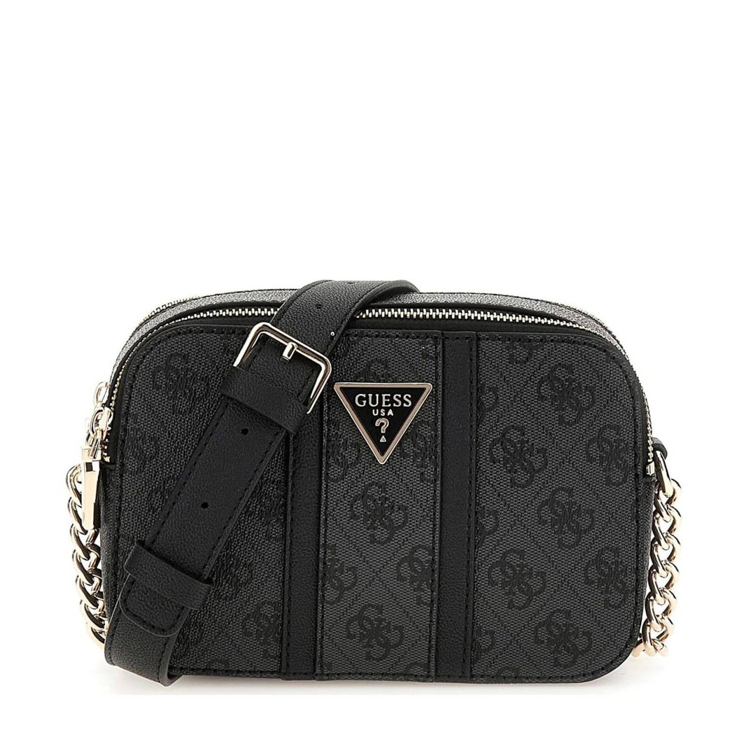 Guess Stijlvolle Camera Crossbody Schoudertas Black Dames