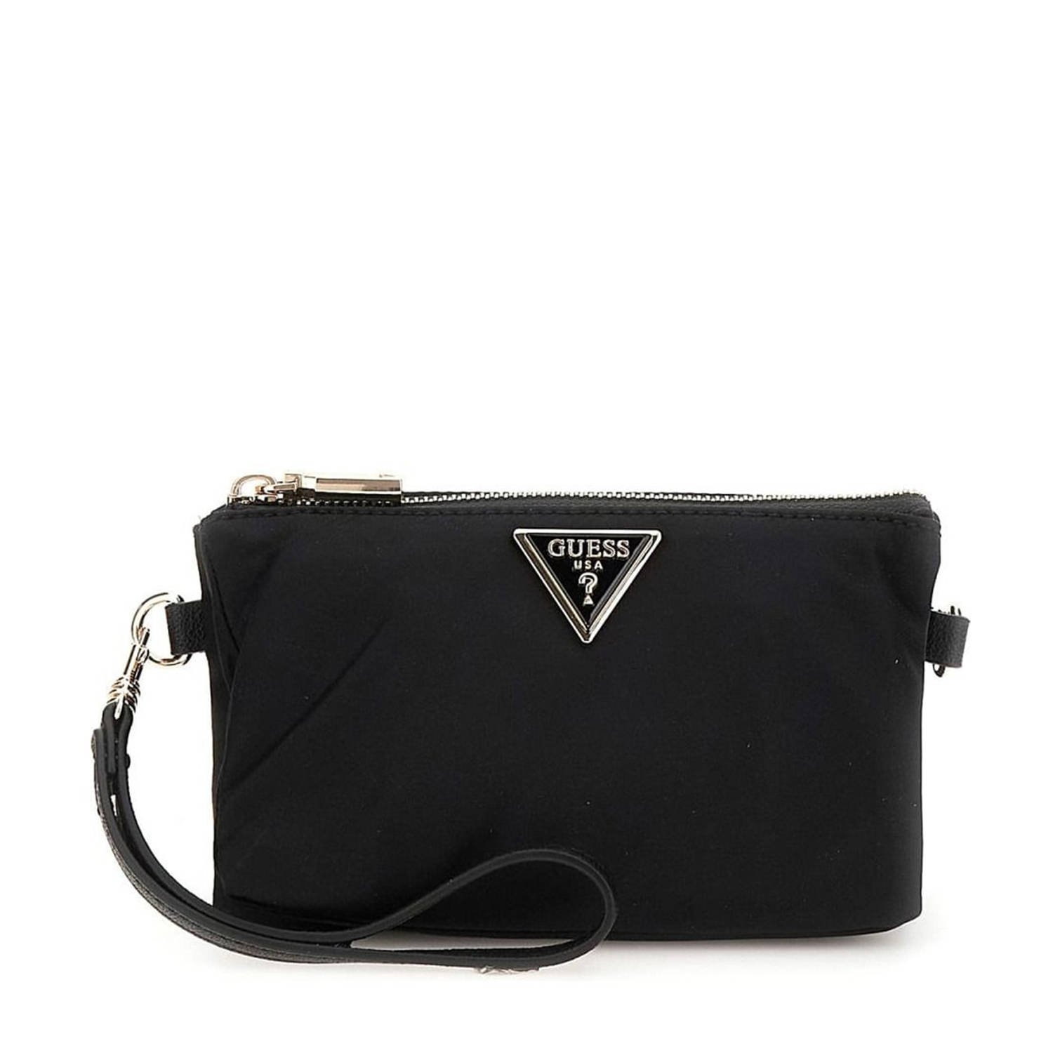 GUESS nylon crossbody tas Latona zwart