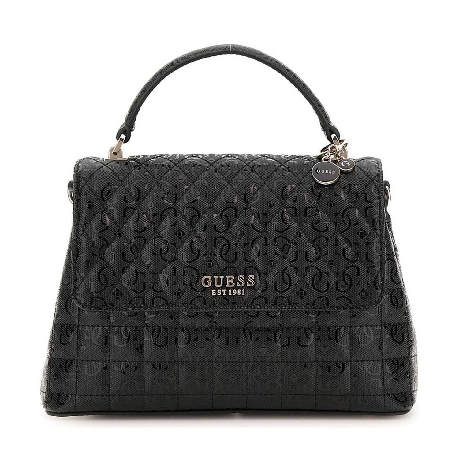 Guess Satchels Yarmilla Top Handle Flap in zwart