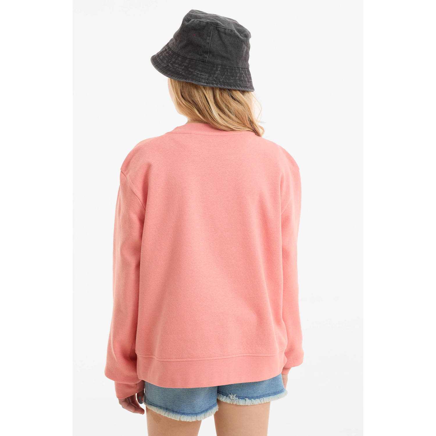 anytime sweater met printopdruk roze