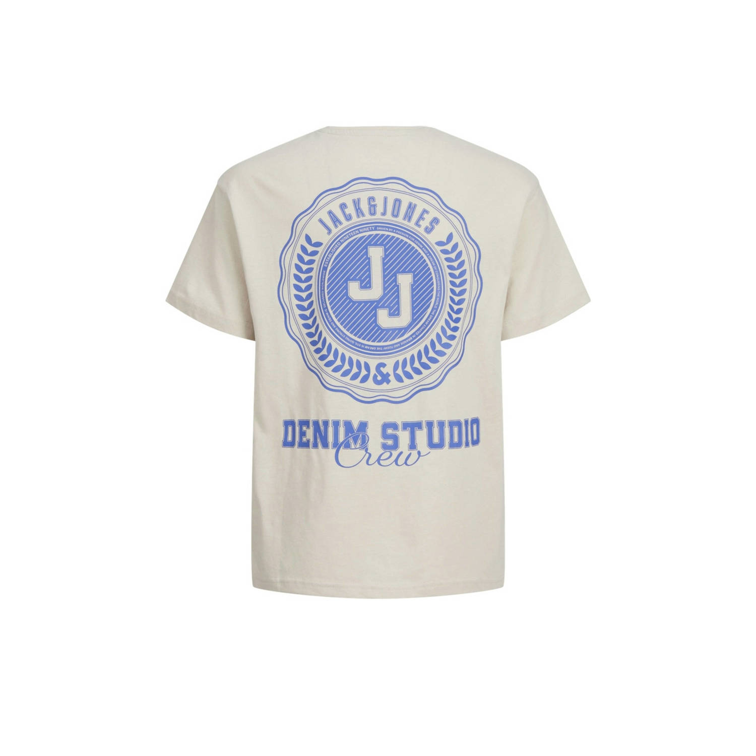 JACK & JONES JUNIOR T-shirt JJSTYD LOOSE GRAPHIC met backprint ecru