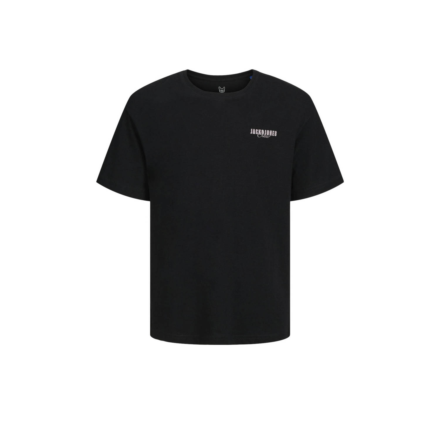 Jack & jones JUNIOR T-shirt JJSTYD LOOSE GRAPHIC met backprint zwart Jongens Katoen Ronde hals 152