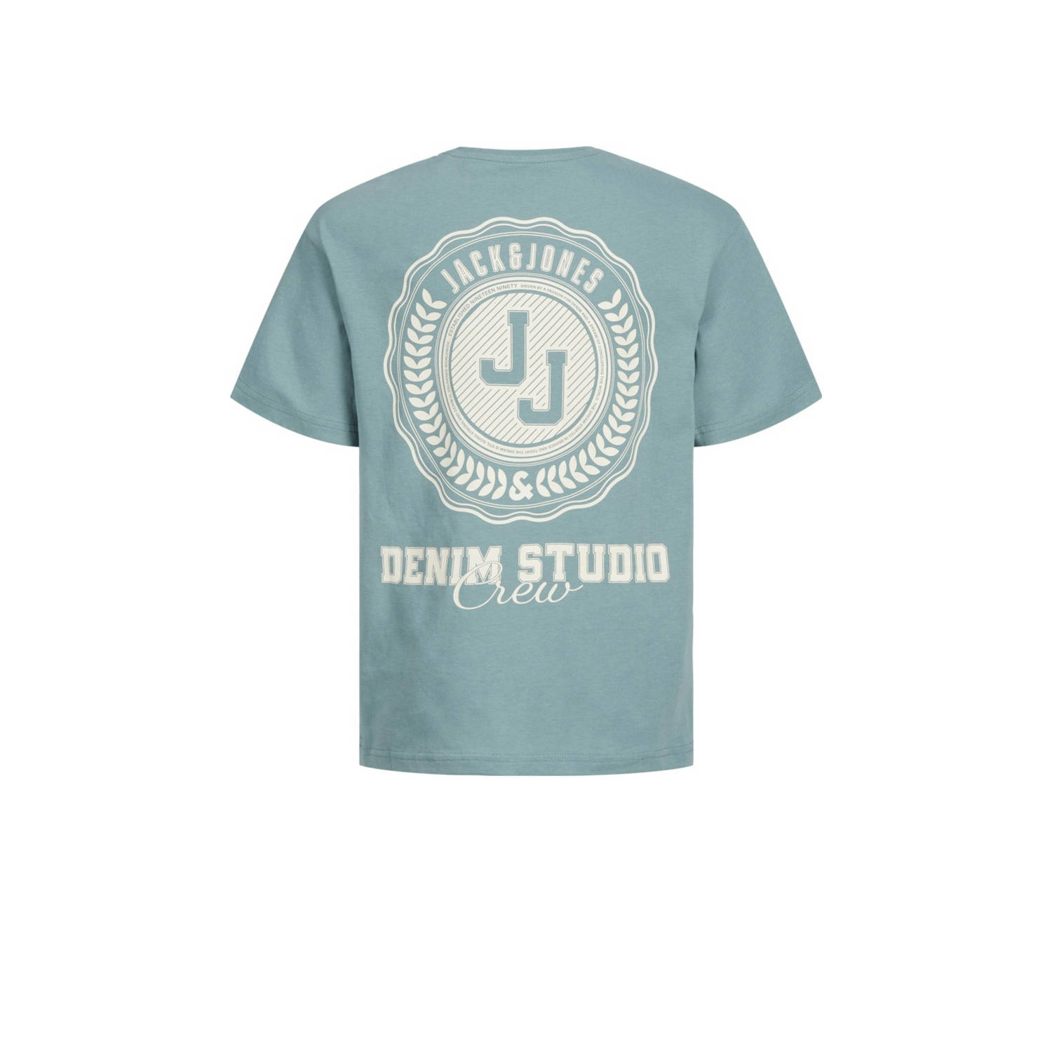 JACK & JONES JUNIOR T-shirt JJSTYD LOOSE GRAPHIC met backprint lichtblauw