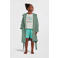NOUS Kids kinder badstof badjas groen
