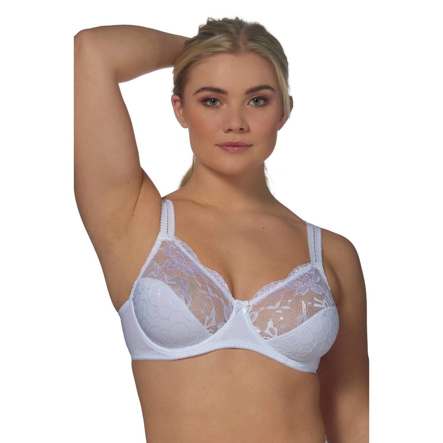 Elbrina Beugel-bh Embroidery met bloemige kantaccenten