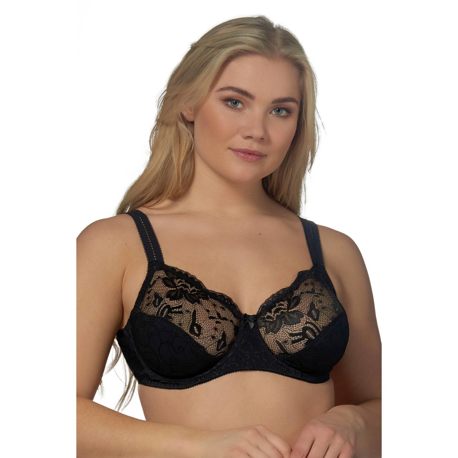 Elbrina Beugel-bh Embroidery met bloemige kantaccenten