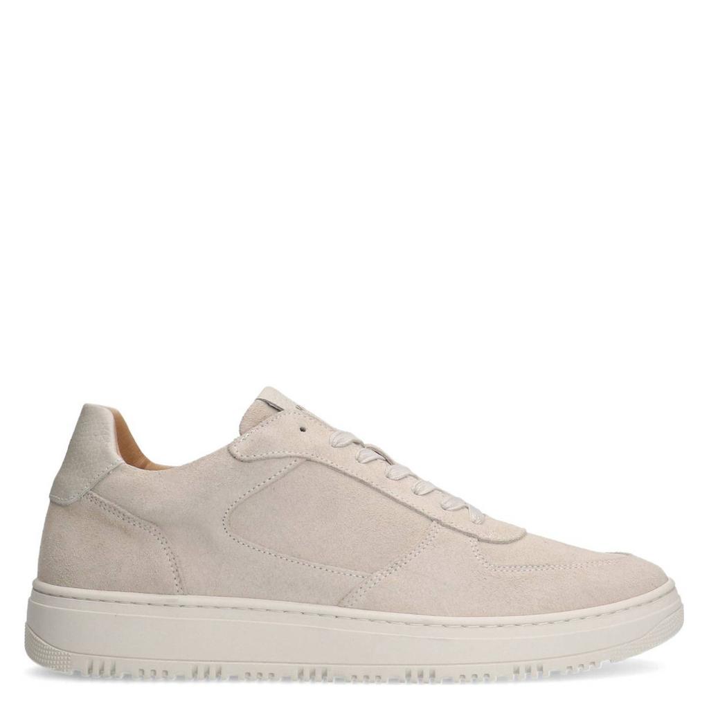 Beige heren Manfield suède sneakers met veters