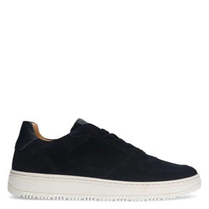 suède sneakers donkerblauw