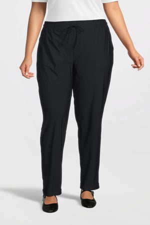 travel slim fit broek donkerblauw
