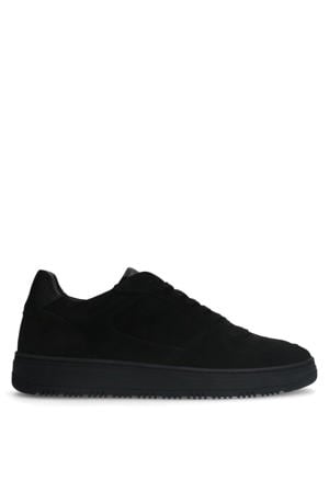 suède sneakers zwart