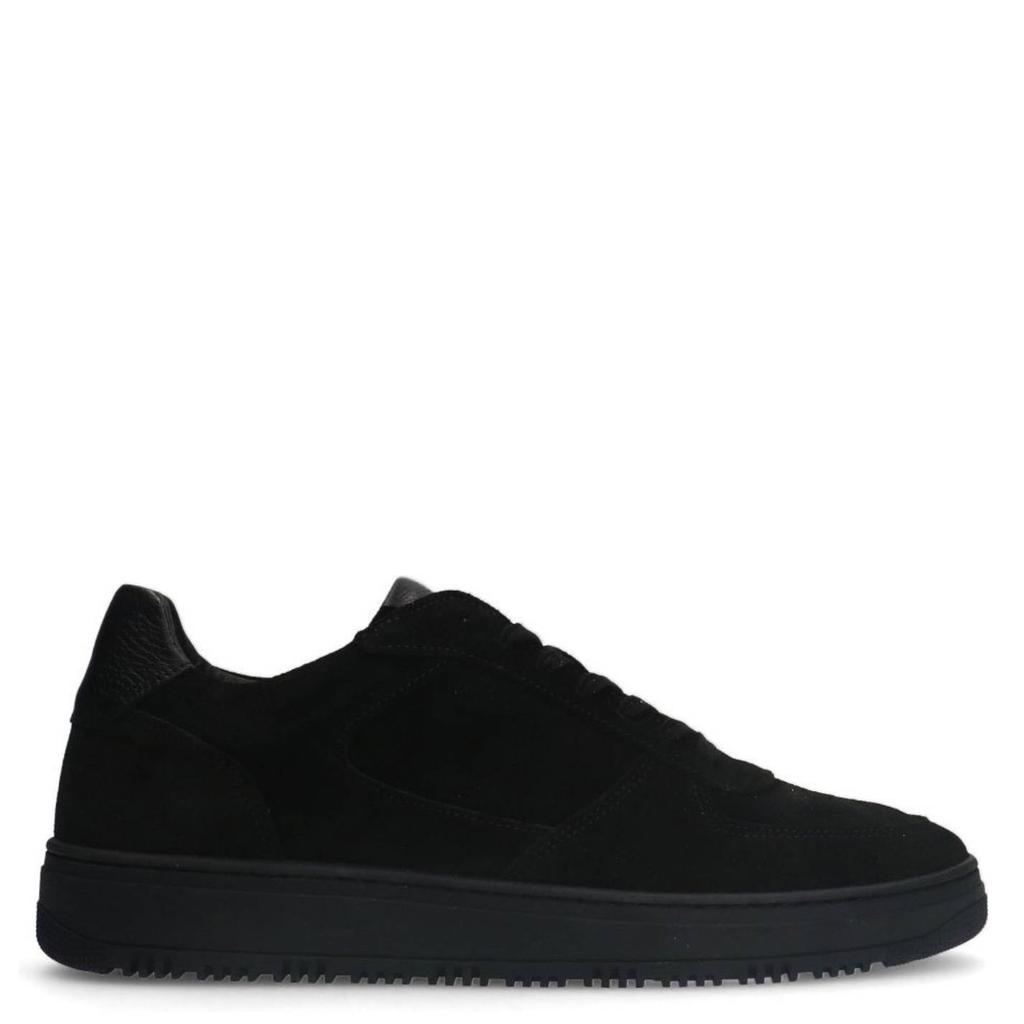 Zwarte heren Manfield suède sneakers met veters
