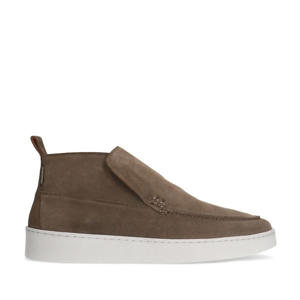   suède enkelboots taupe