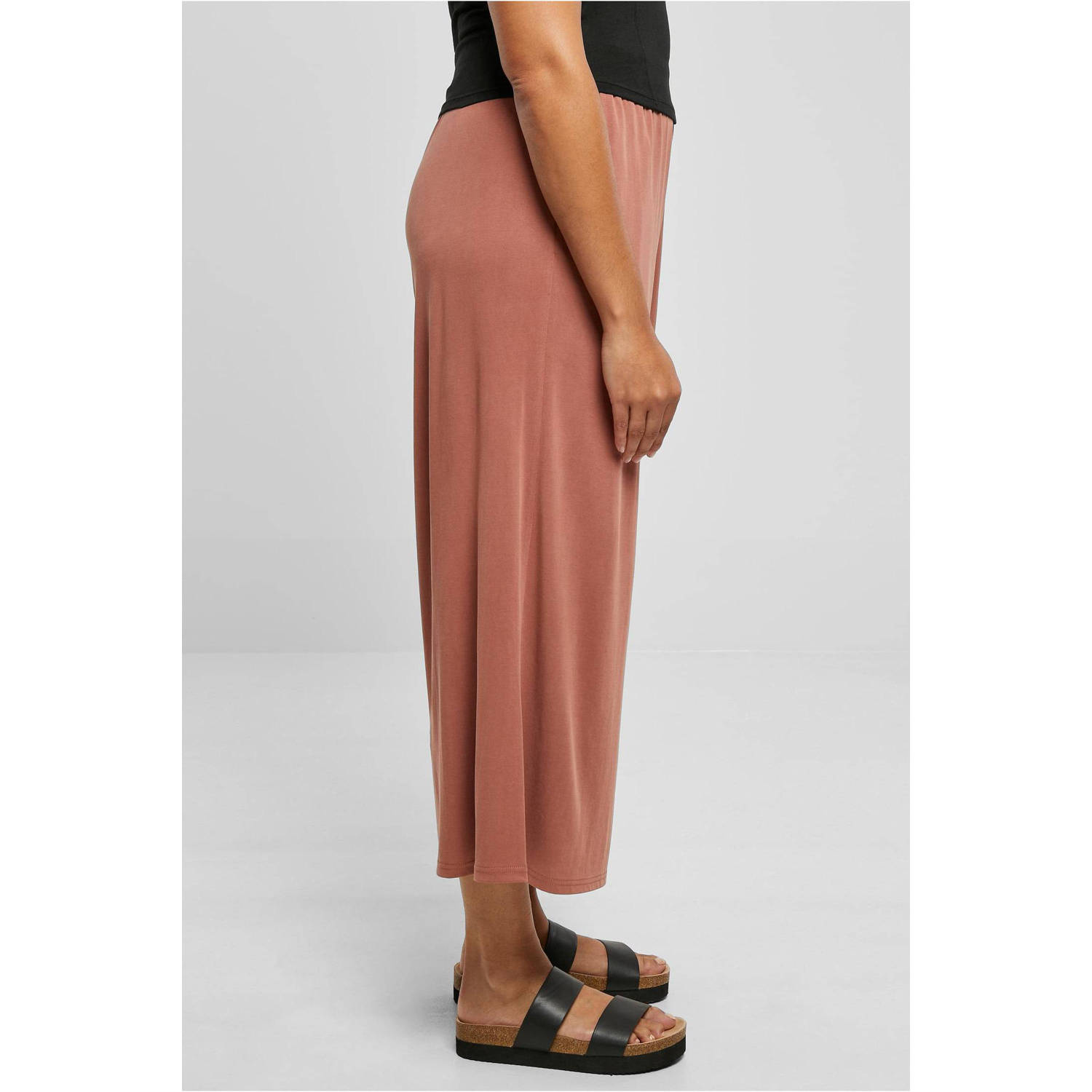 Urban Classics Curvy cropped high waist wide leg culotte