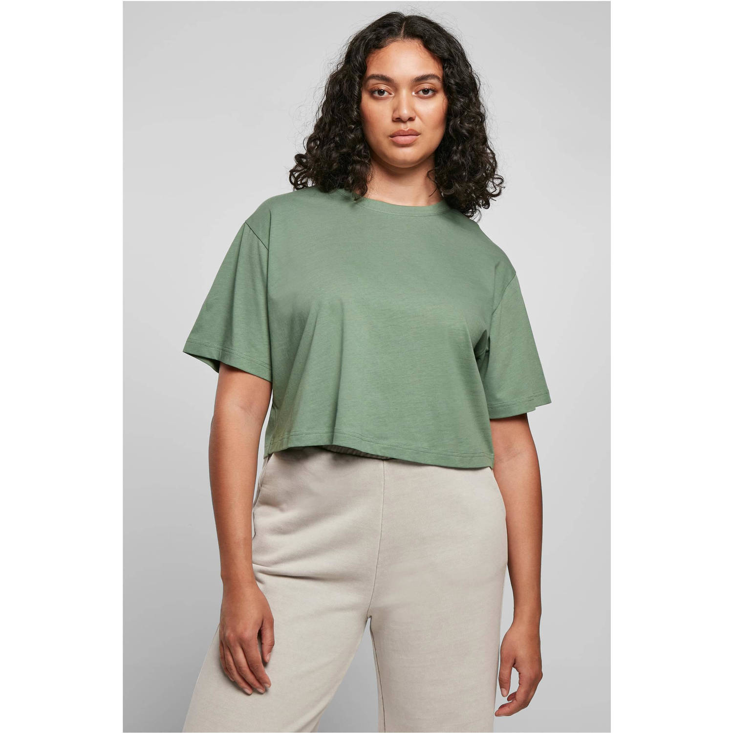 Urban Classics Curvy T-shirt groen