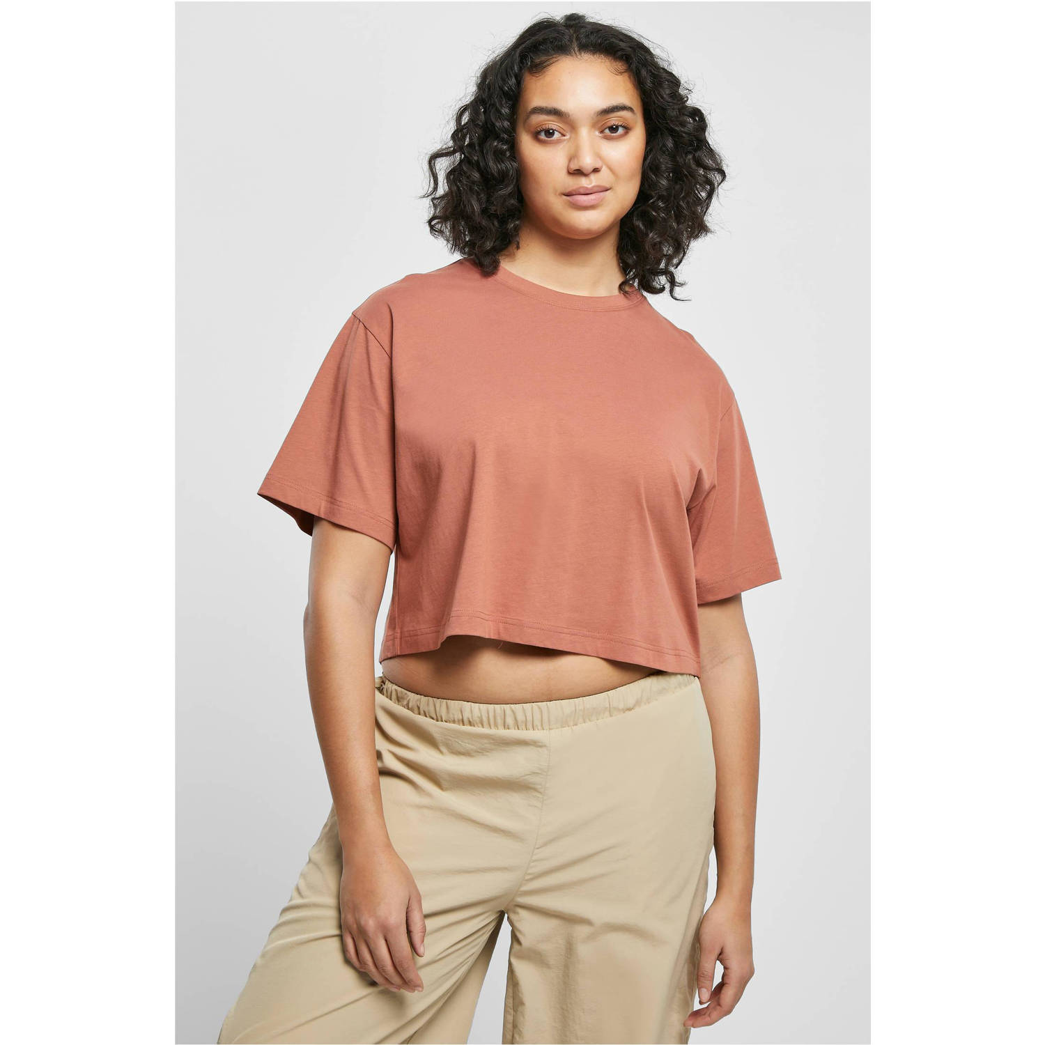 Urban Classics Curvy T-shirt terra