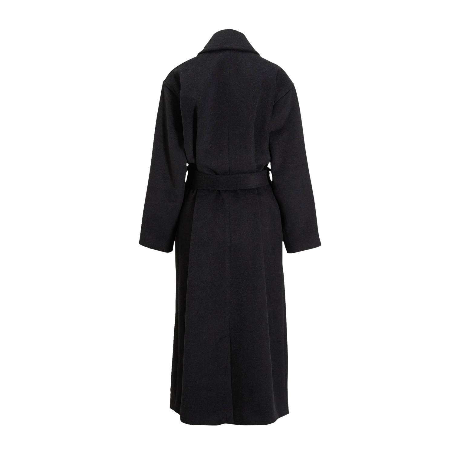 Ruby wollen oversized jas met ceintuur donkergrijs
