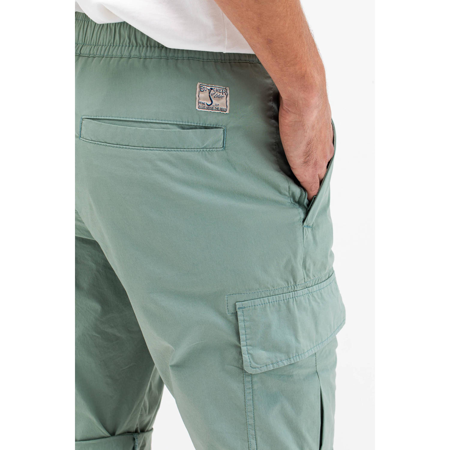 Butcher of Blue slim fit cargo short Tristan ice green