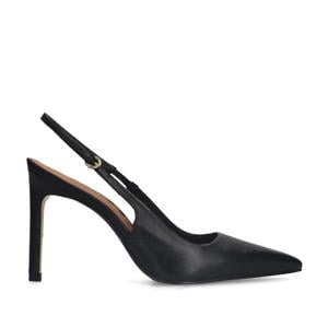 leren slingback pumps zwart